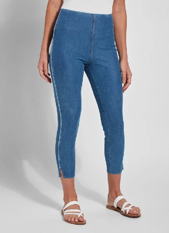 Time-Limited Offer Cropped Side Slit Denim