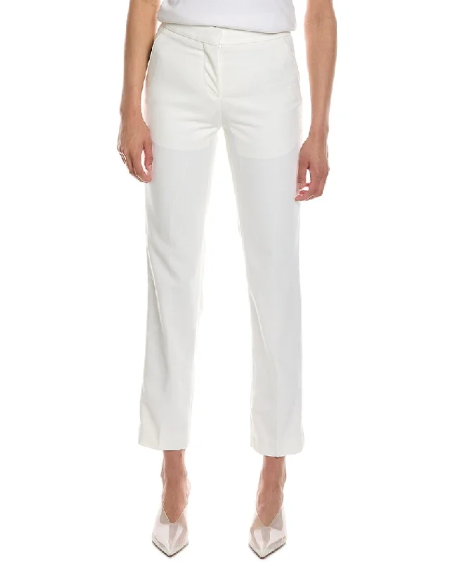 Final Offer Burberry Silk-Trim Wool Tailored Trouser