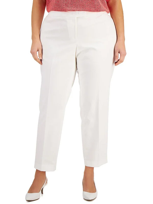 Weekend Deals That Amaze Plus Bowie Womens Cotton Stretch Comfort Fit Straight Leg Pants