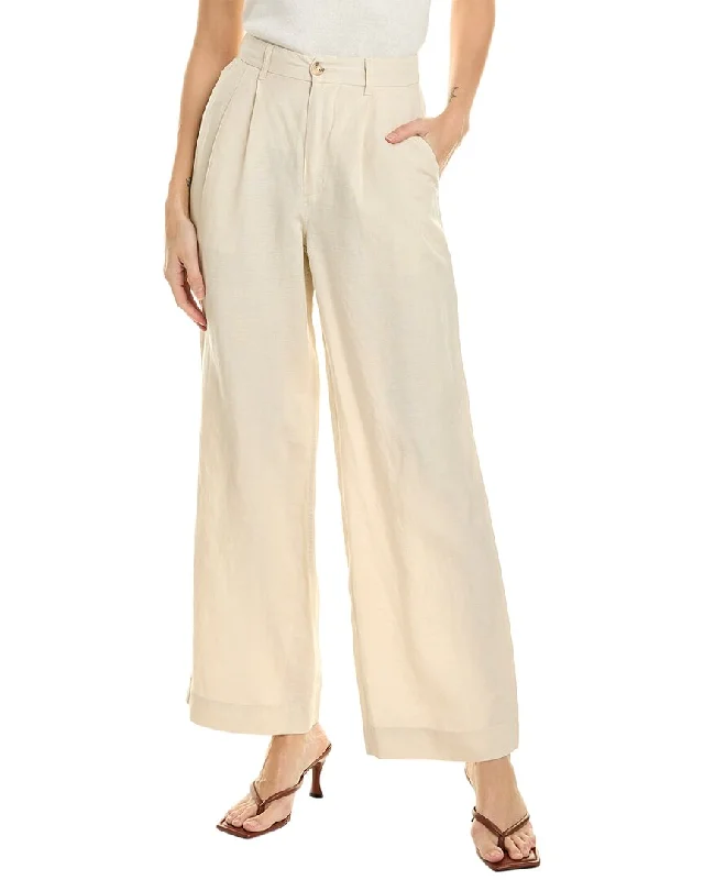 Seasonal Clearance Onia Air Pleated Linen-Blend Trouser