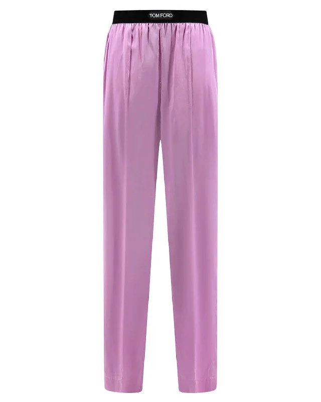 Deal Frenzy Tom Ford Womens Silk Trousers In Pink