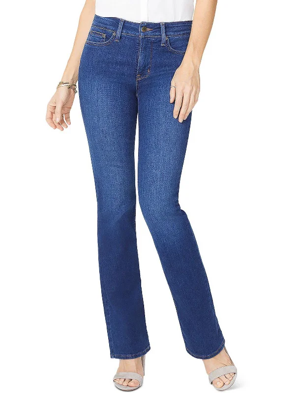 Buy Now Womens Tummy-Control Mid-Rise Bootcut Jeans