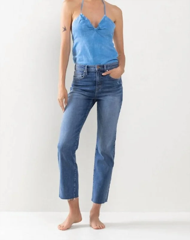 Exclusive Savings Jenna Cropped Raw Hem Jeans In Medium Wash