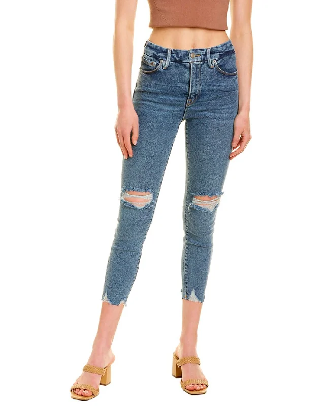 Super Deal GOOD AMERICAN Good Waist Blue Crop Jean