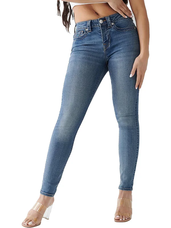 Weekend-Only Price Drops Jennie Curvy Womens Mid-Rise Medium Wash Skinny Jeans