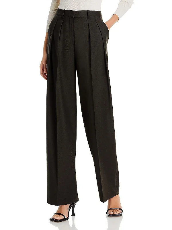 Steals and Deals Womens Pleated Wool Dress Pants