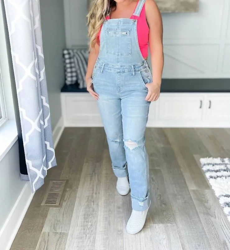 Closeout Straight Overalls In Blue