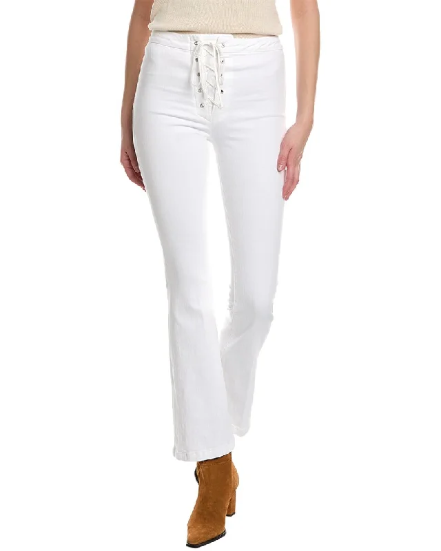 Weekend Shopping Extravaganza MOTHER Denim The Lace-Up High-Waist Weekender Totally Innocent Flare Jean
