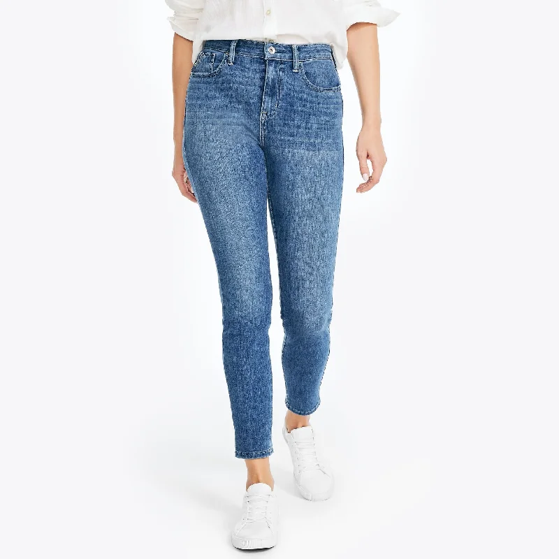 Massive Deal Nautica Womens True Flex High-Rise Curvy Fit Skinny Denim