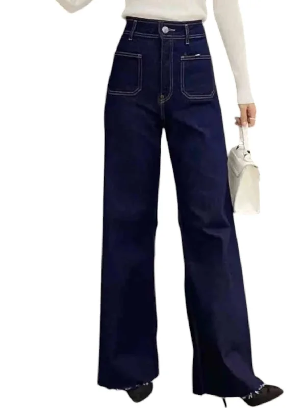 Instant Discount Front Pocket Jeans In Blue