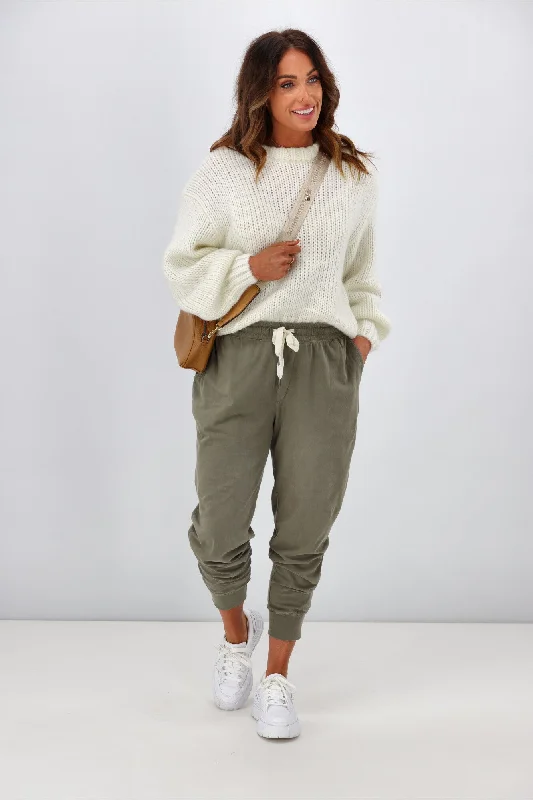 Shop Now Elm Wash Out Lounge Pant Khaki