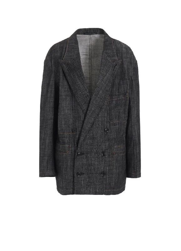 Half Price 8OZ DENIM PEAKED LAPEL JACKET