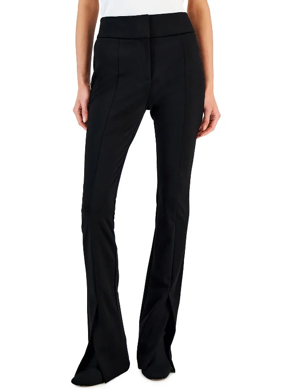 Steals and Deals Womens Split Leg High Rise Trouser Pants