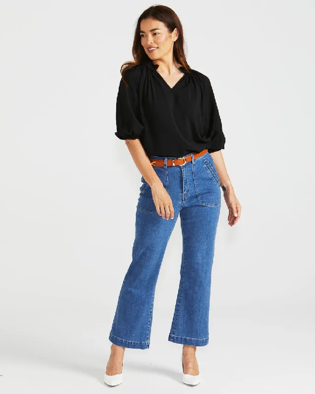 Now or Never Betty Basics Bryce Bootleg Jean Vintage Blue