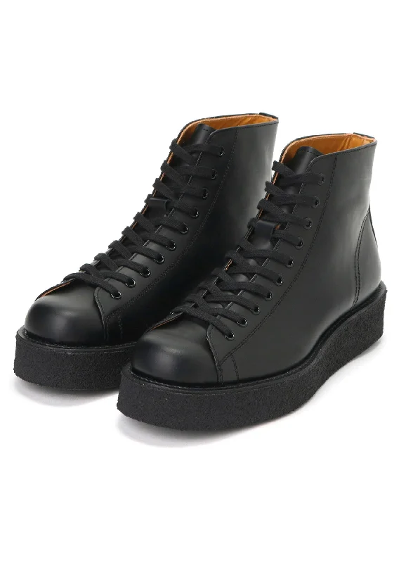 One-DAY Sale MATTE GLASS LEATHER ANKLE BOOTS
