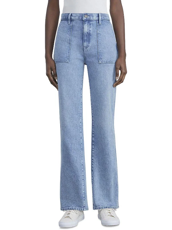 Super Savings Womens Pocket High Rise Straight Leg Jeans