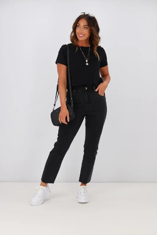 Exclusive Offers Little White Lie Billy Boyfriend Jean Washed Black