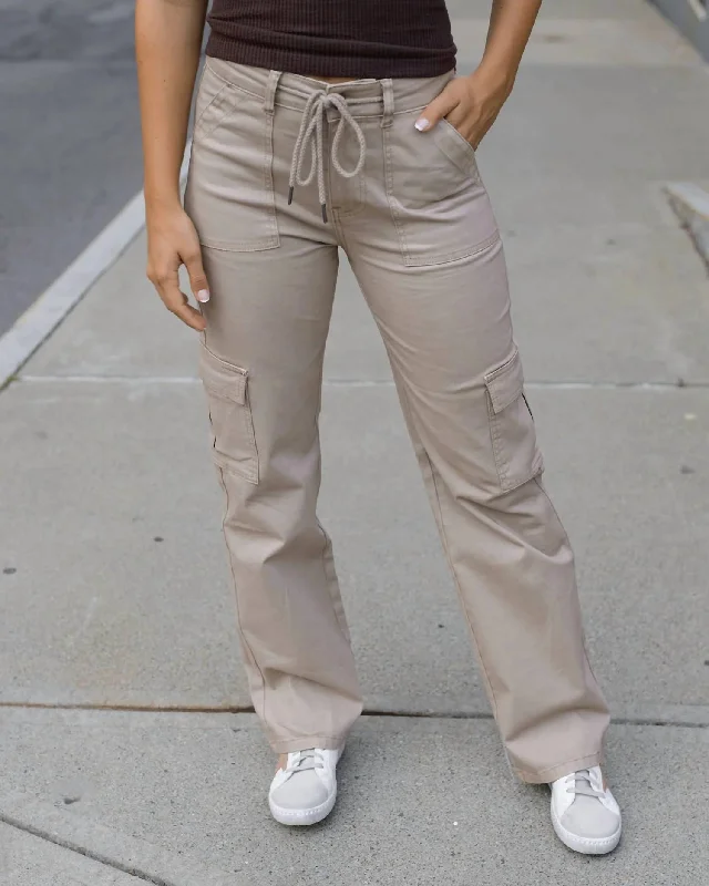 Loyalty Reward Sueded Twill Cargo Pant In Khaki