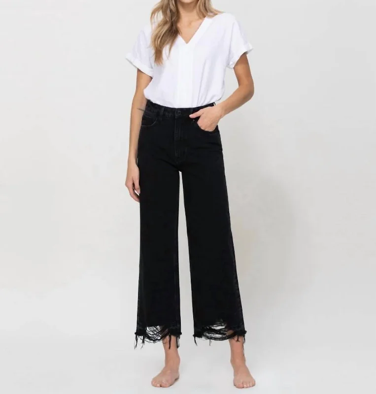 Exclusive Savings Super High Rise Wide Leg Jean In Black Night