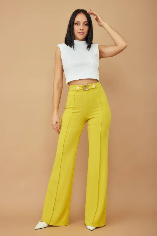 Weekend Bargains to Grab Cg Buckle And Button Detail Pants