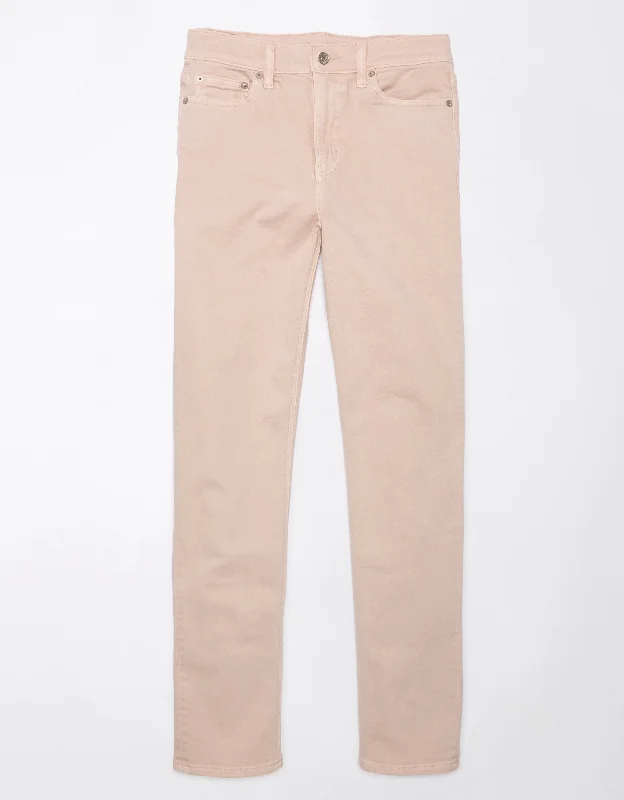 Unbeatable Deal AE Stretch Super High-Waisted Straight Jean