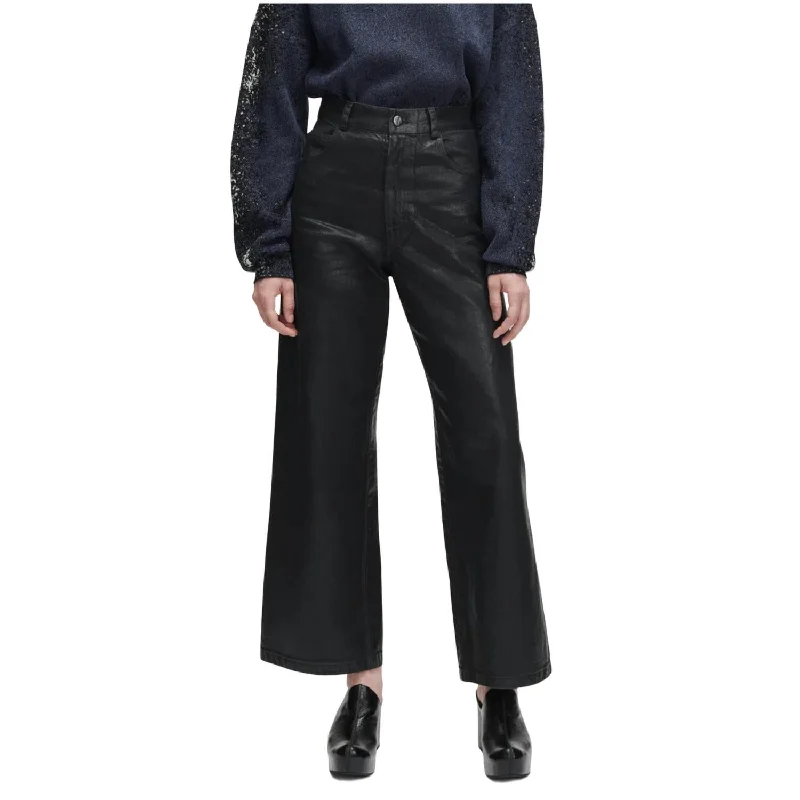 Act Fast Coated Puerto Pant In Black