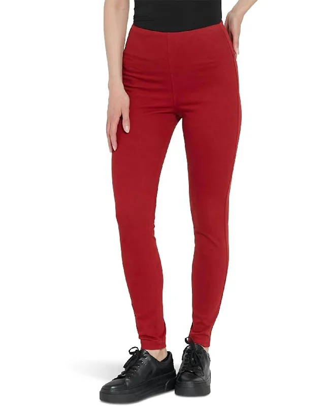 Online Exclusive Toothpick Denim Pant In Matte Red
