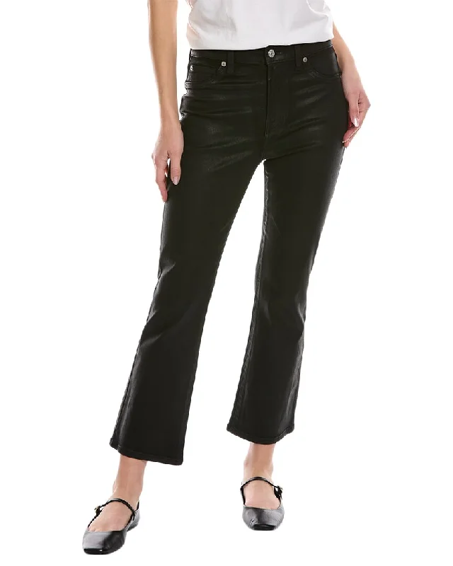 Super Bargain 7 For All Mankind Black High-Waist Slim Kick Jean