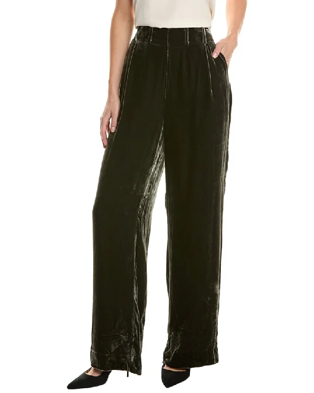 Weekend Savings Extravaganza Marie Oliver Ashlyn Velvet Silk-Blend Pant