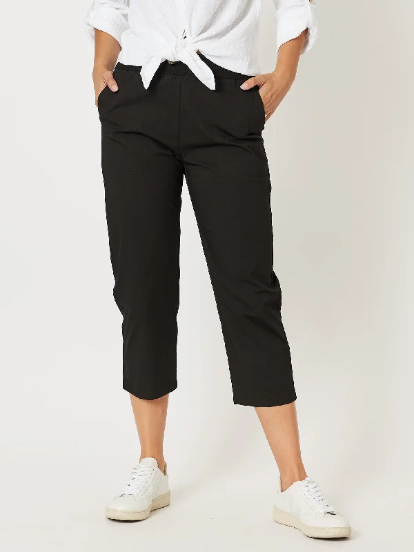 Doorbuster Deal Threadz Santorini Cotton Pant Black