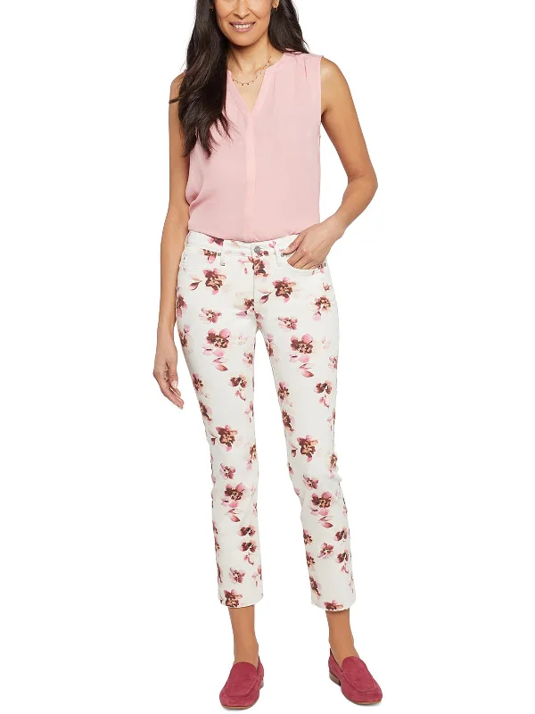 Weekend Savings Delight Womens Print Pocket Ankle Jeans