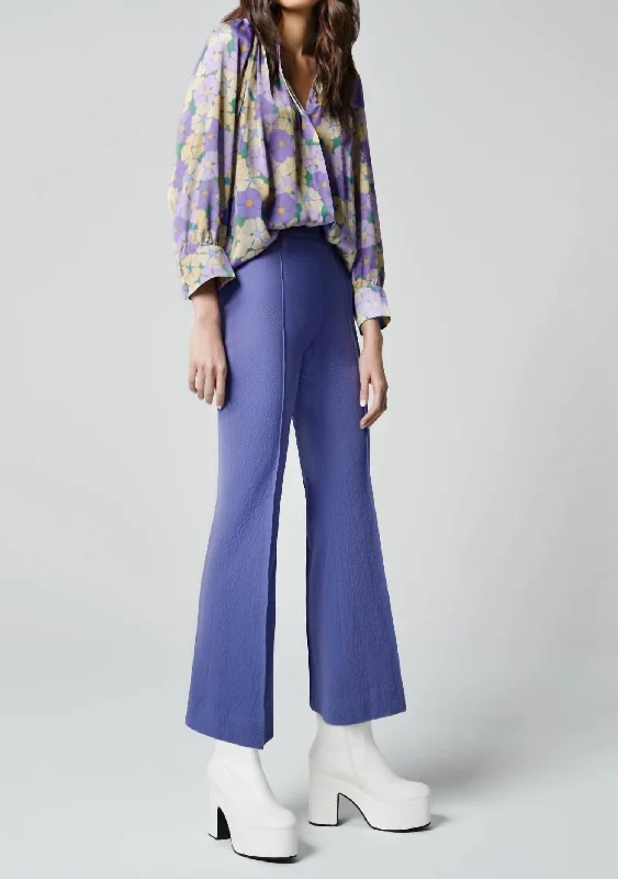 Massive Deals Cropped Pintuck Pant In Deep Mauve