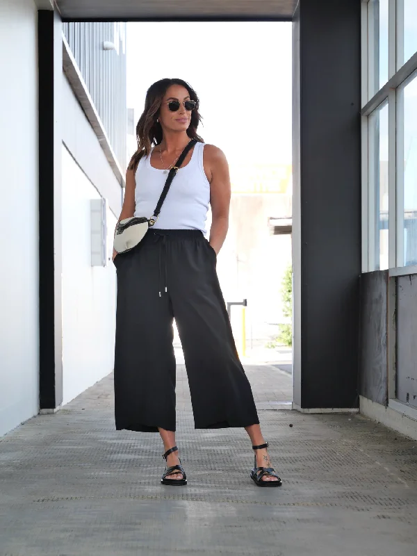 Extra Discount Shine On Label Cropped Rowen Wide leg Pants