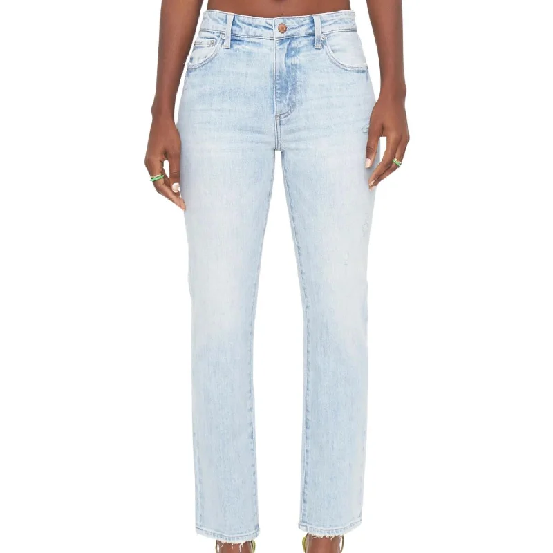 Weekend Bargains to Snag Monroe High Rise Cigarette Jean In Neptune Vintage