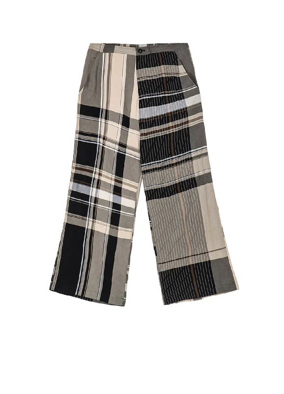 Weekend Bargains to Celebrate RAYON WRINKLED PLAID PANTS
