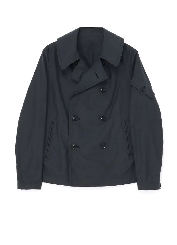 Final Sale [Y's-Black Name]BACKSIDE SULFURIZATION SATIN SHORT FRONT BLOUSON