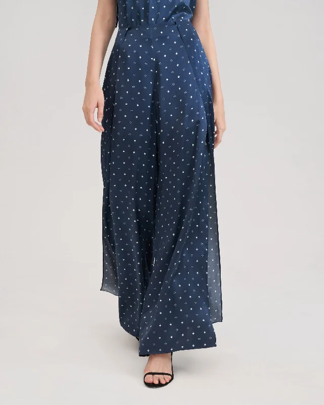 Markdown Madness Wide-legged Silk Ginkgo Pants for Women