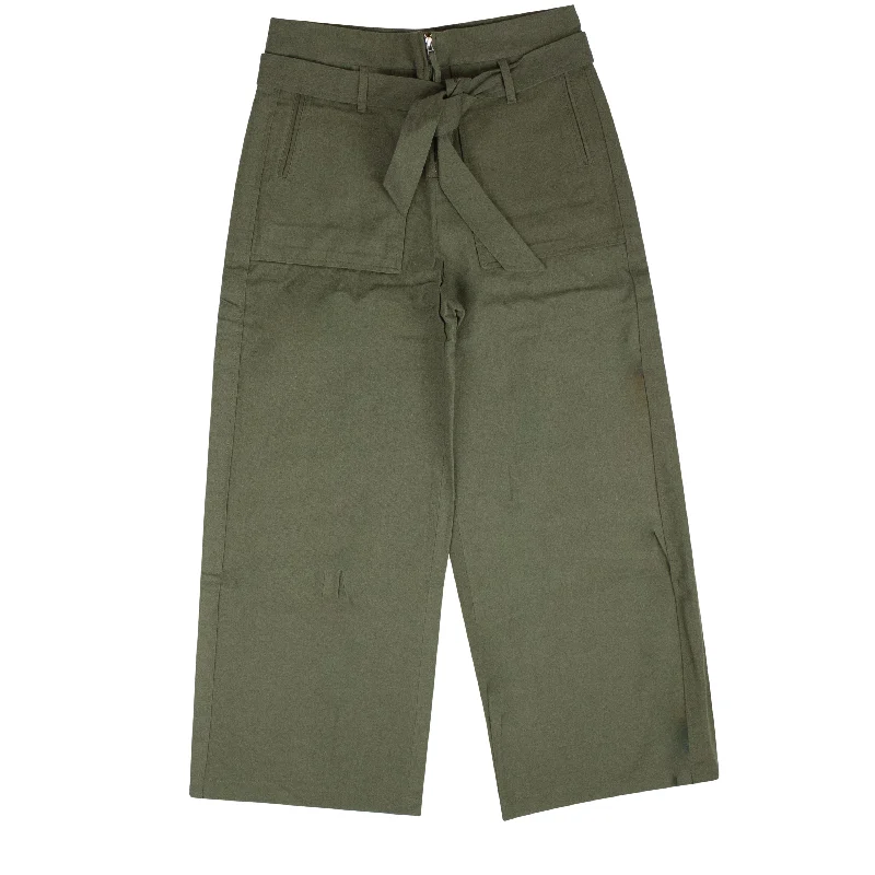 Special Offer Green Cargo Straight Fit Pants