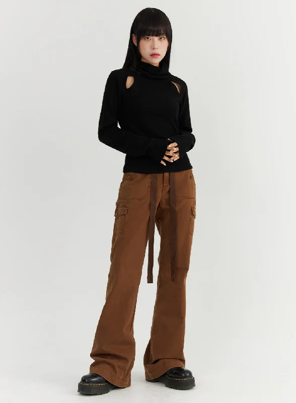 Unmissable Offer Waist Tie Flared Pants CO319