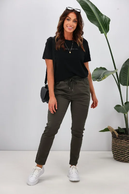 Deep Savings Foxwood Sylvia Jogger Dark Khaki