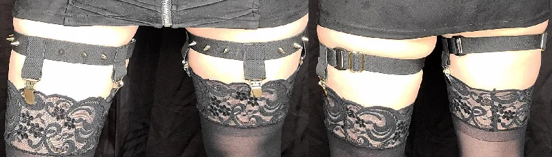 Early Access 3-Clip Garters with Spikes and 1 Leg Strap