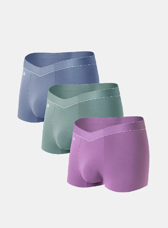 Weekend Deals That Excite 3 Packs V-Shaped Micro Modal Breathable Trunks