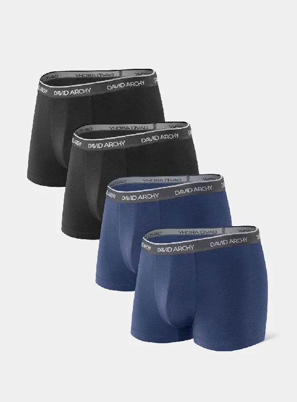Amazing Deals 4 Packs Bamboo Rayon Trunks Underwear