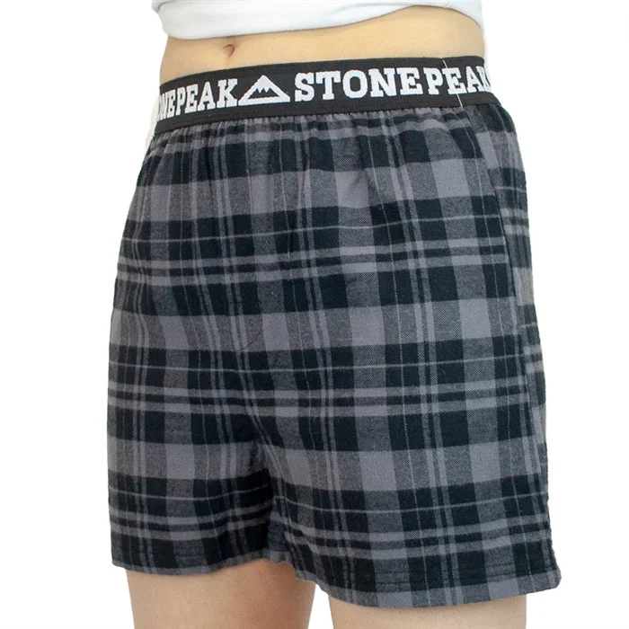 Super Bargain Adult Stone Peak Flannel Boxers