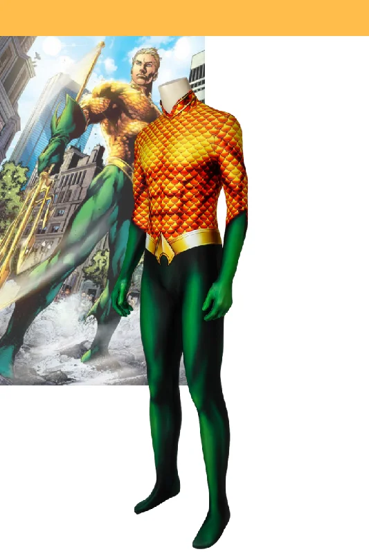 Unwind with Weekend Discounts Aquaman Classic Version Digital Printed Cosplay Costume Unwind with Weekend Discounts Aquaman Classic Version Digital Printed Cosplay Costume