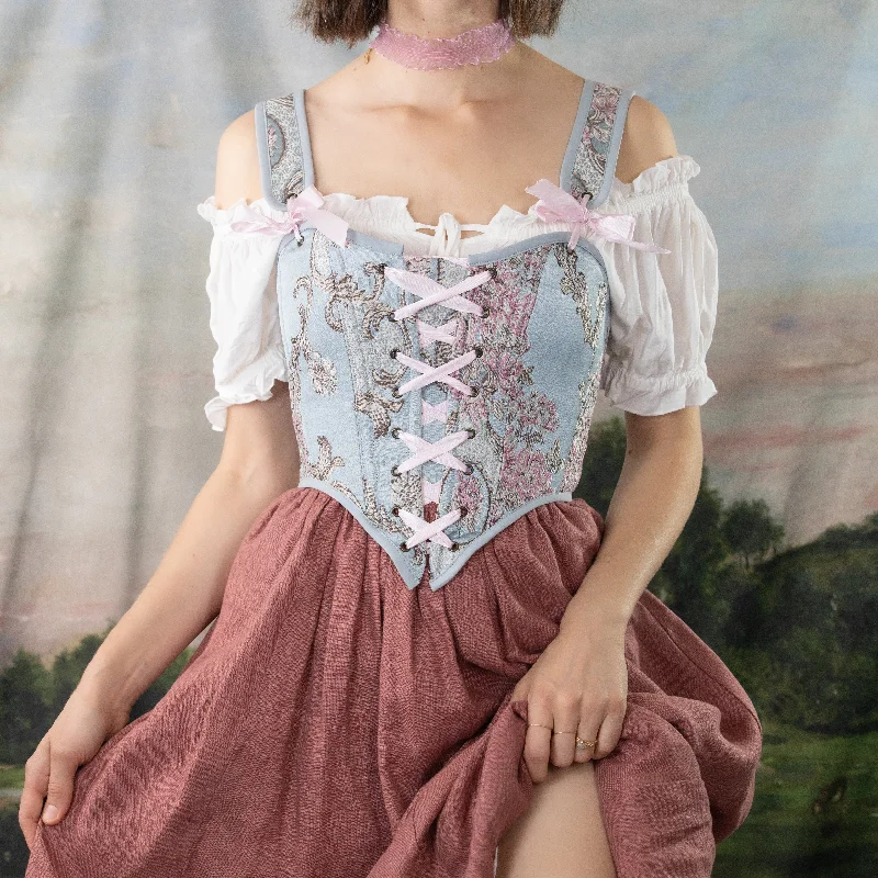 Price Slash Blue and Pink Rococo Renaissance Bodice