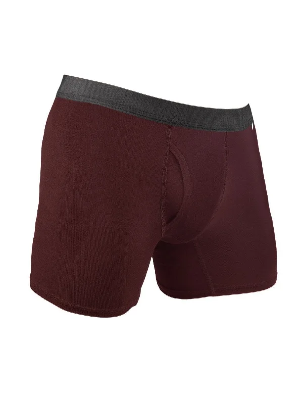 Weekend Discounts to Enjoy Closeout: Maroon Color Brief With Fly Made in USA - Just a Few XL Left