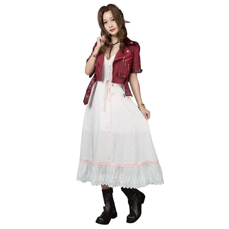 Weekend Savings Spectacular Crisis Core - Final Fantasy VII Aerith Gainsborough Cosplay Costume mp005508