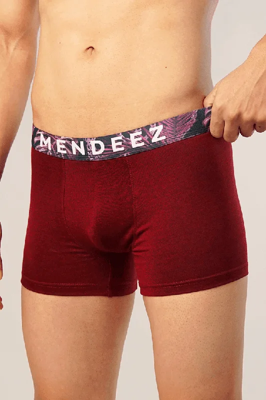 Exclusive Savings Deep Burgundy Boxer Trunk