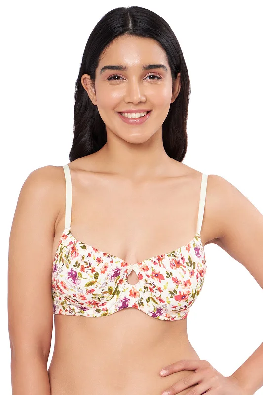 Factory Direct Sale Elegant Dream Padded Wired T-shirt Bra - Watercolour Ditsy Floral Print